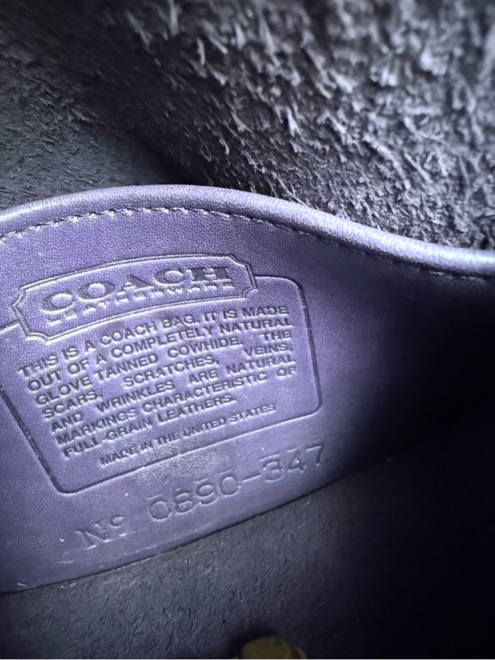 Vintage Coach Everett Mini Bag in Purple - Picture 8 of 9